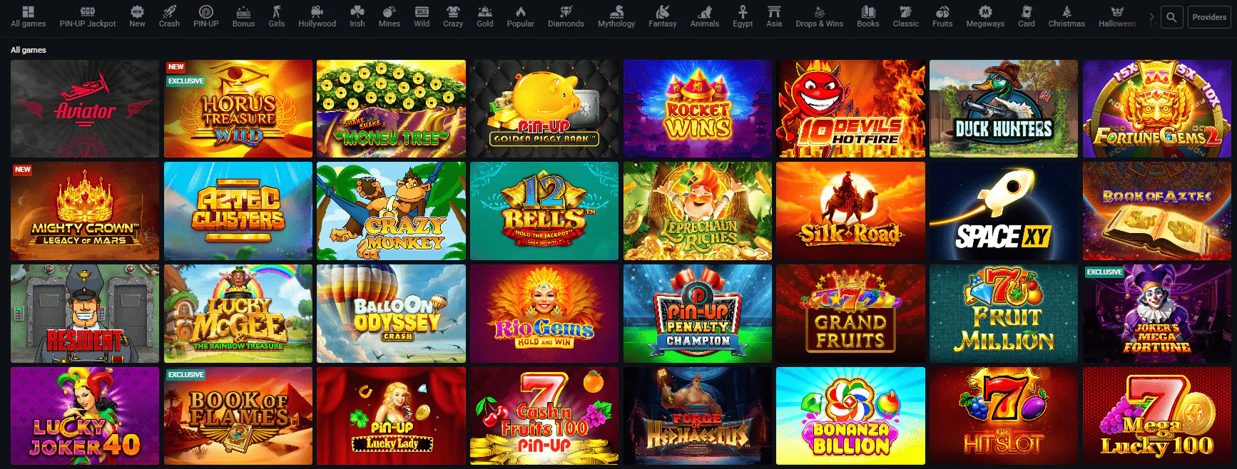 Pin-Up Nigeria Casino slots